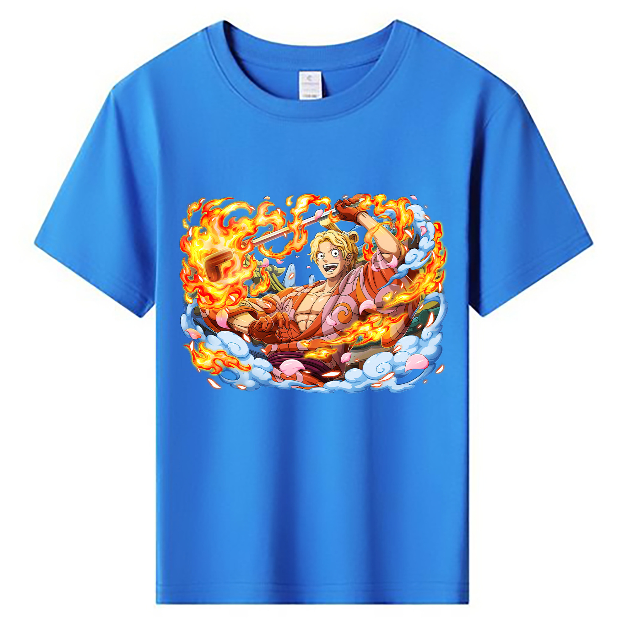 ワンピース サンジ ONE PIECE Sanji 綿100％キッズTシャツ（フロントプリント）